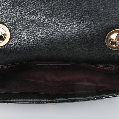 Chanel Patent Goatskin Quilted Small CC Eyelet Flap Black 5 of 8