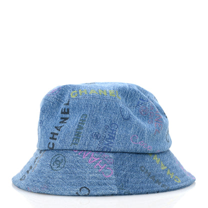 Chanel Denim Mood Cloche Bucket Hat M Blue 4 of 8