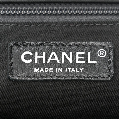 Chanel Grained Calfskin Large Coco Eyelets Shopping Tote Black 6 of 19