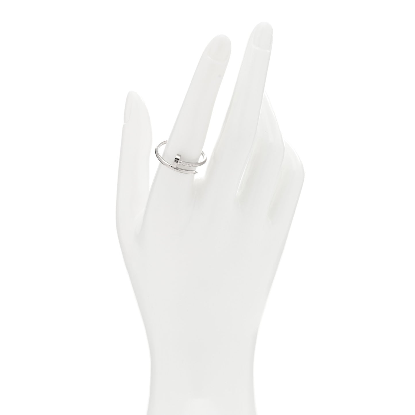 18K White Gold Small Juste Un Clou Ring 58 8.25