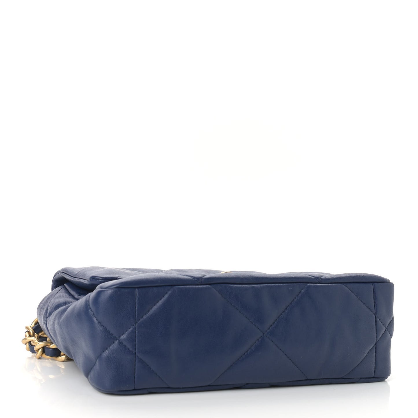 Goatskin Quilted Medium Chanel 19 Flap Dark Blue