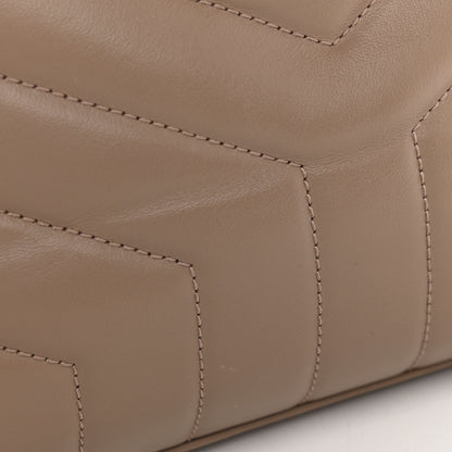 Saint Laurent Calfskin Y Quilted Monogram Medium Loulou Chain Satchel Dark Beige 9 of 10