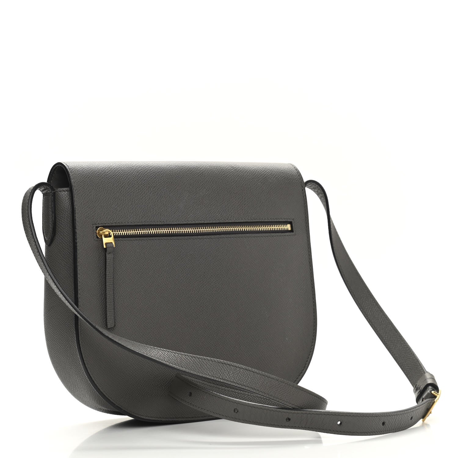 Celine Grained Calfskin Medium Trotteur Grey 3 of 11