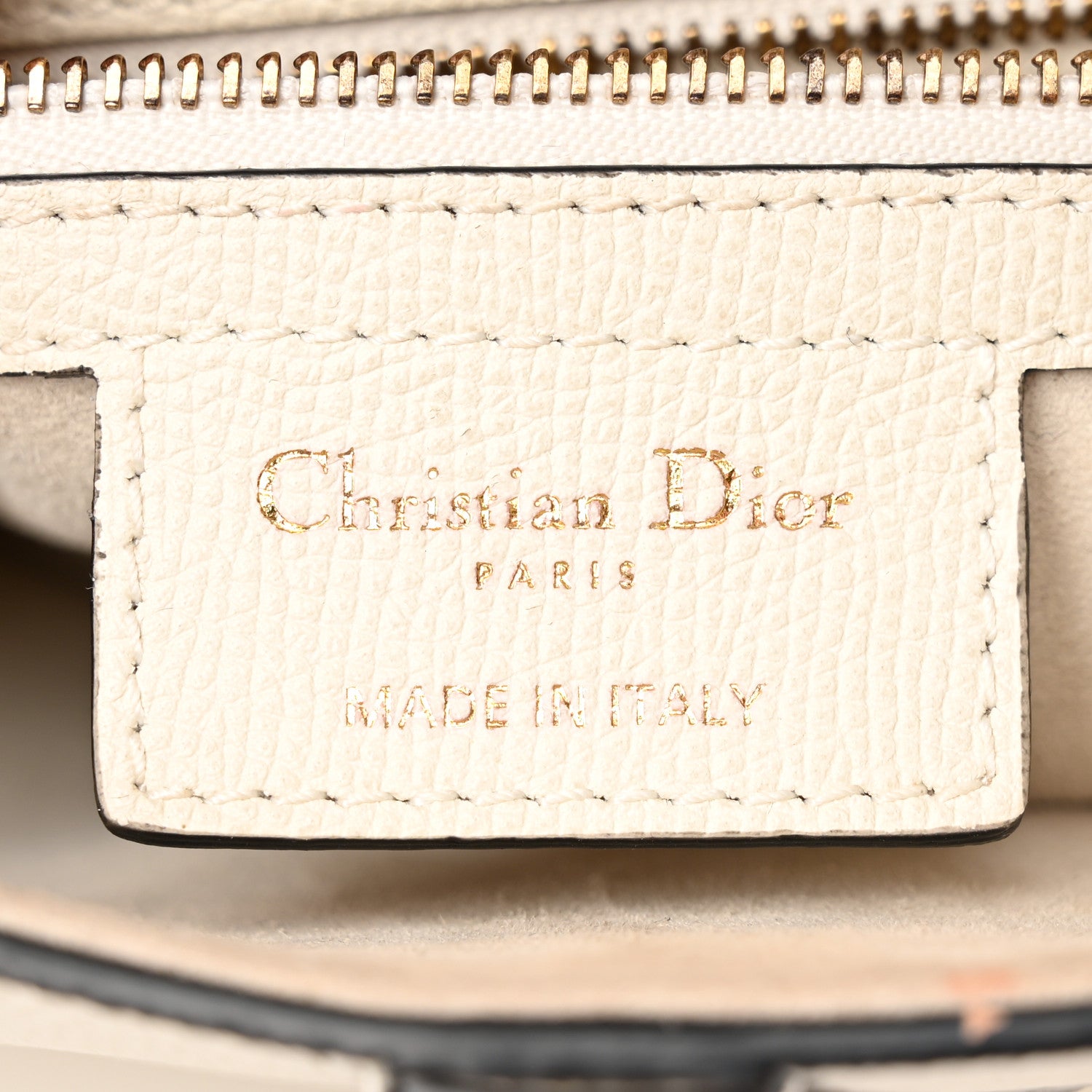 Christian Dior Grained Calfskin Saddle Bag White 6 of 14