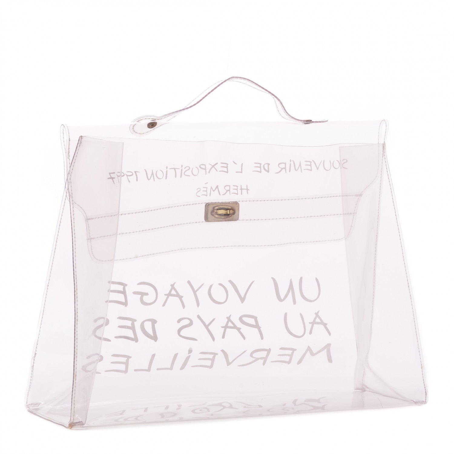 Hermes Vinyl Souvenir De L'Exposition Kelly Transparent 3 of 8
