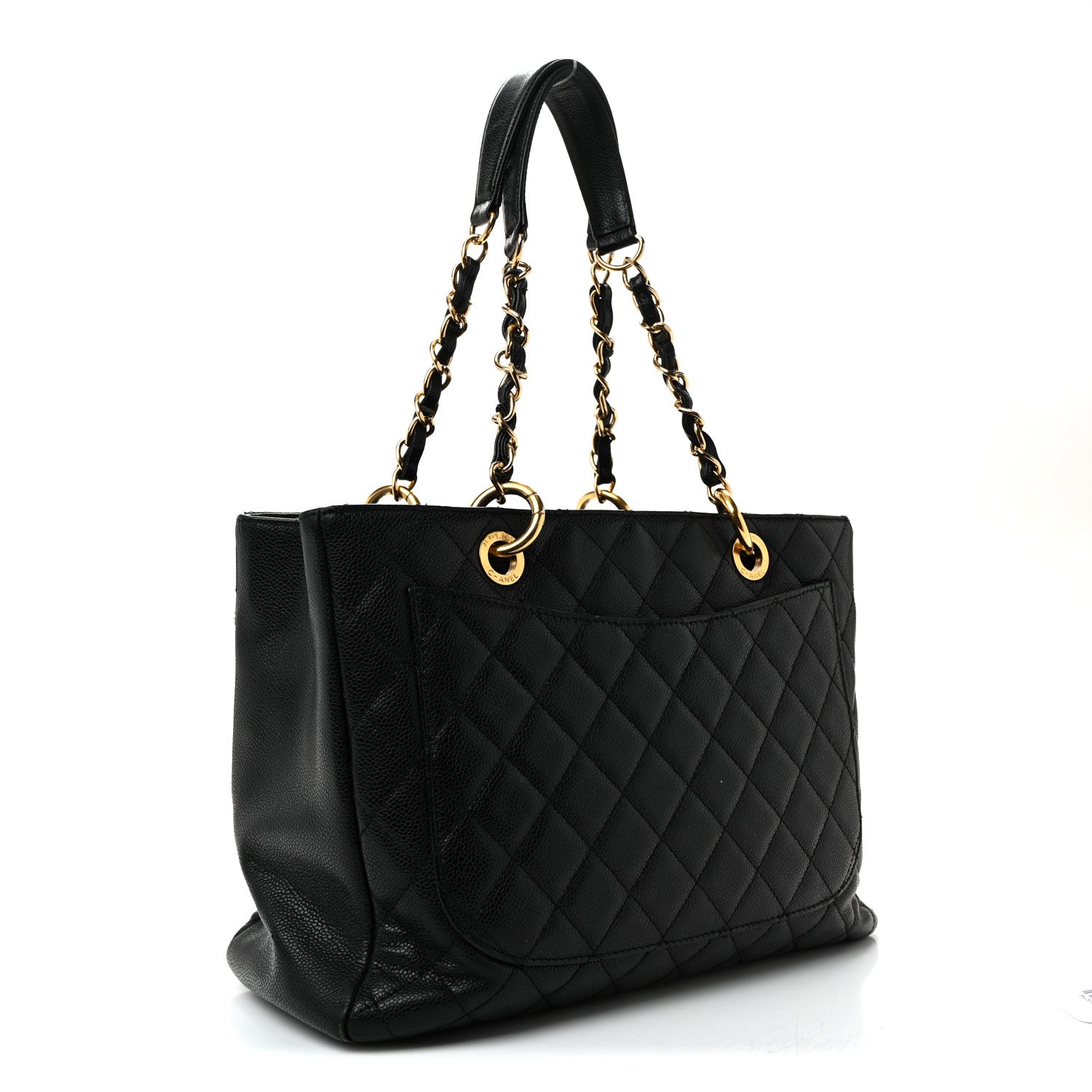 Chanel Caviar Quilted Grand Shopping Tote GST Black 3 of 13