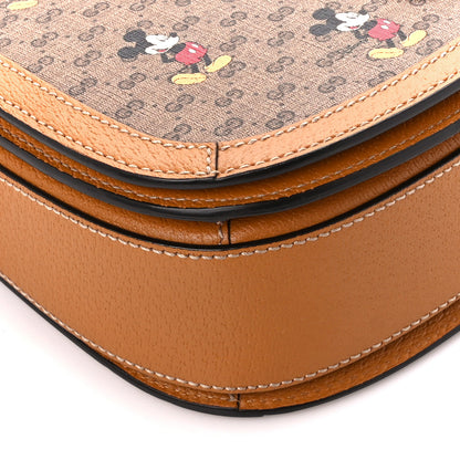 Gucci X DISNEY Mini Vintage GG Supreme Monogram Mickey Mouse Small Flap Messenger Bag Beige Vintage Sun Oil 10 of 12