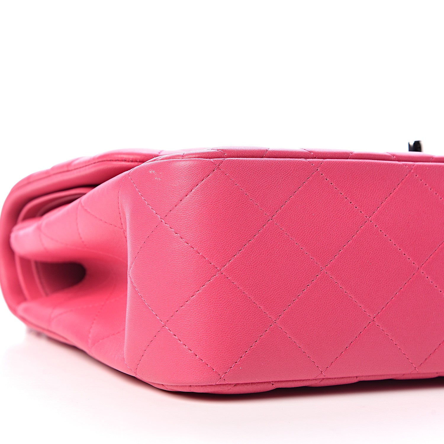 Chanel Lambskin Quilted Jumbo Double Flap Dark Pink 8 of 11