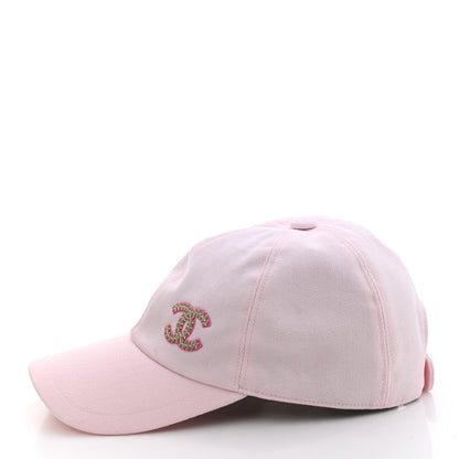Chanel Cotton Sequin CC Cap Hat Light Pink 4 of 8