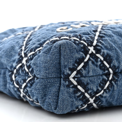 Chanel Denim Stitched Quilted Mini Chanel 22 Blue 8 of 10