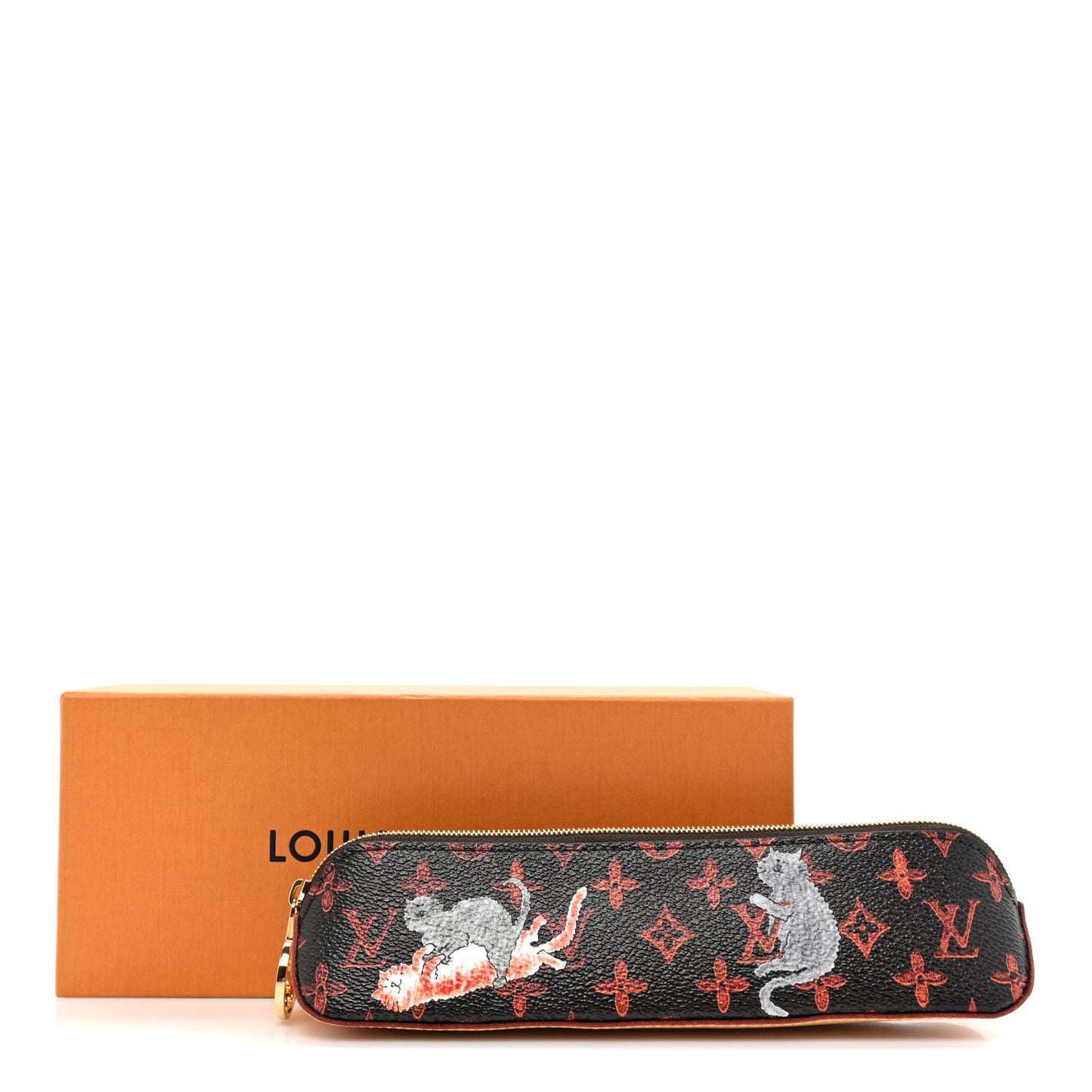 Catogram Elizabeth Pouch Orange Marron
