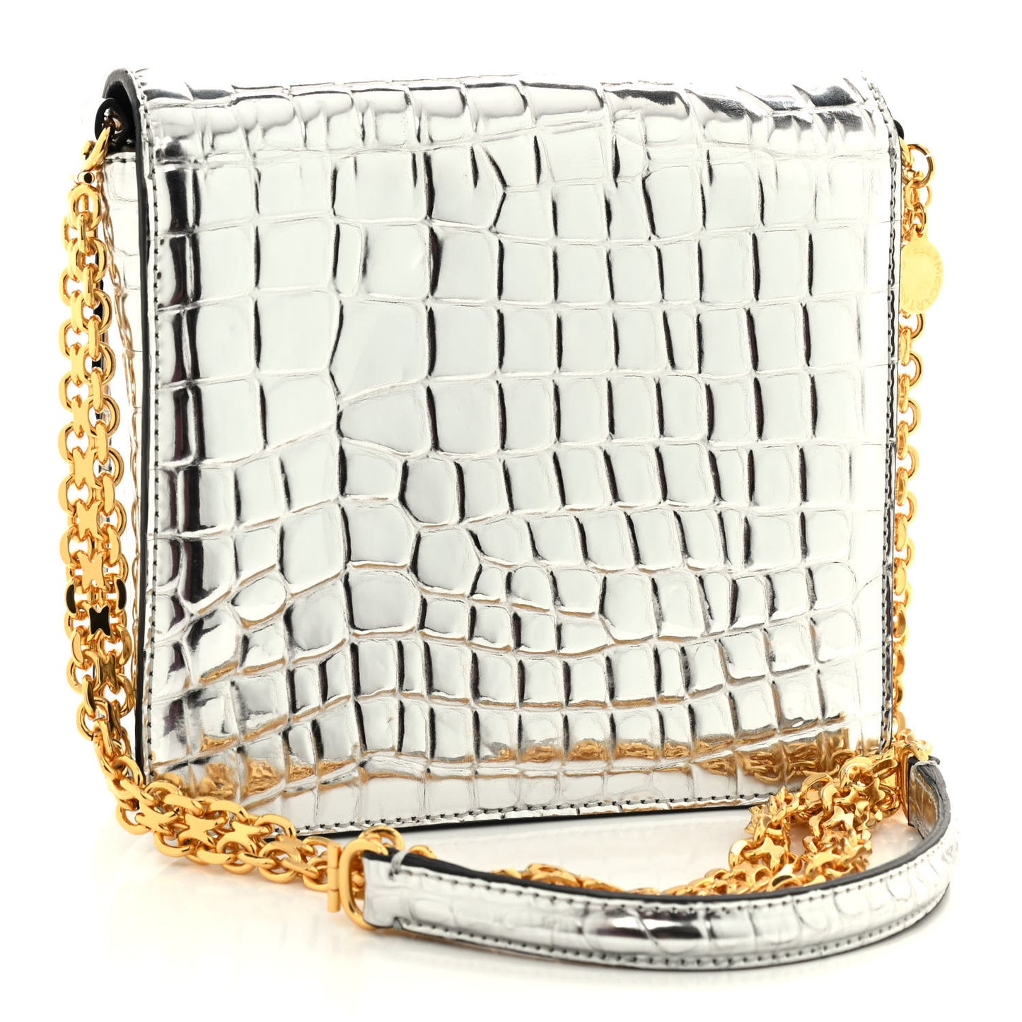 Embossed Crocodile Effect Grace Silver