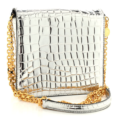 Stella McCartney Embossed Crocodile Effect Grace Silver 3 of 8