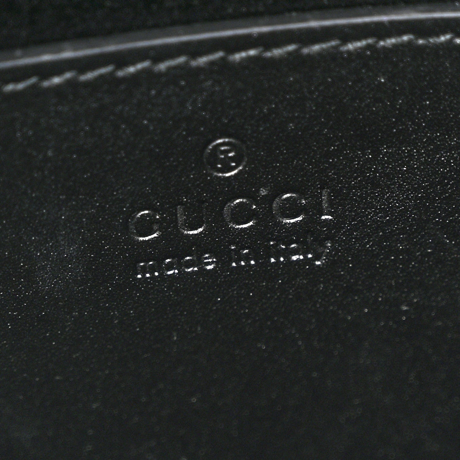 Gucci Calf Hair Monogram Horsebit Slim Shoulder Bag Black 6 of 10