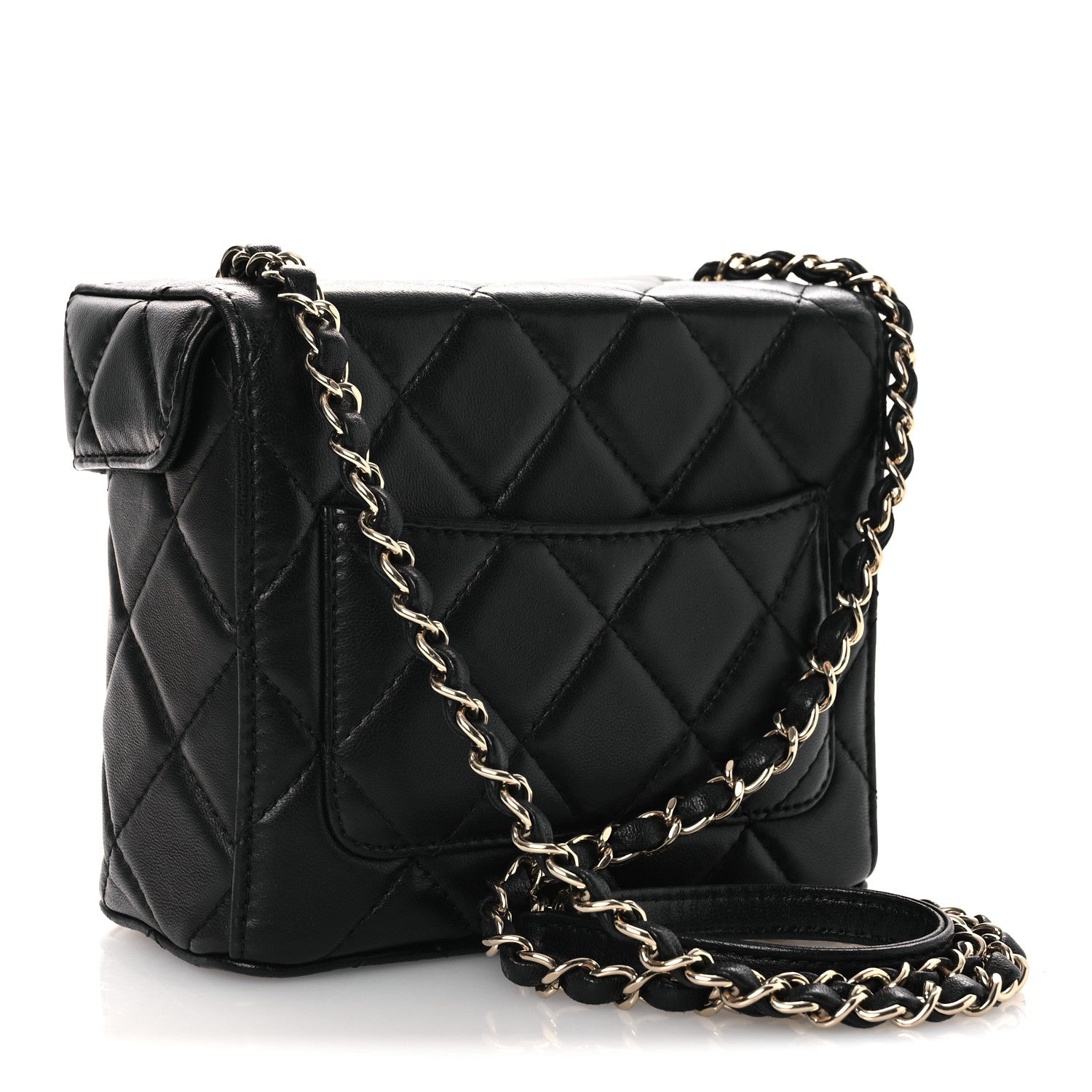 Chanel Lambskin Quilted Small Box Bag Black 1811182 – FASHIONPHILE