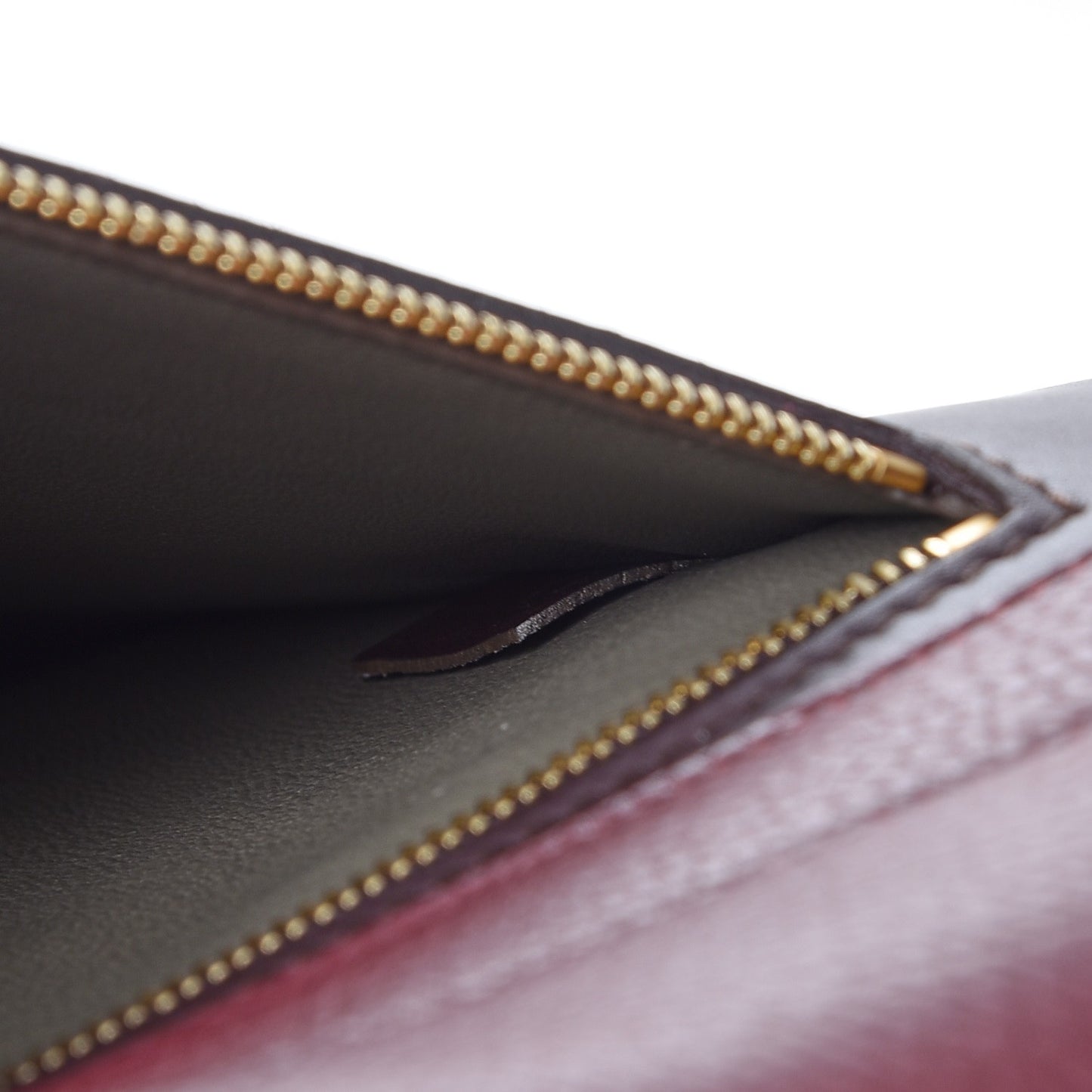 Textured Calfskin Tri-Color Large Trapeze Burgundy