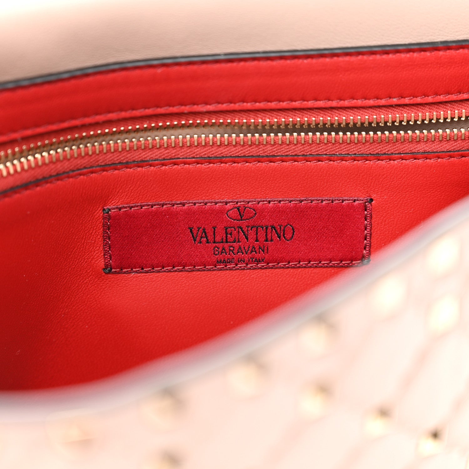 Valentino Garavani Lambskin Medium Rockstud Spike Shoulder Bag Poudre 6 of 9