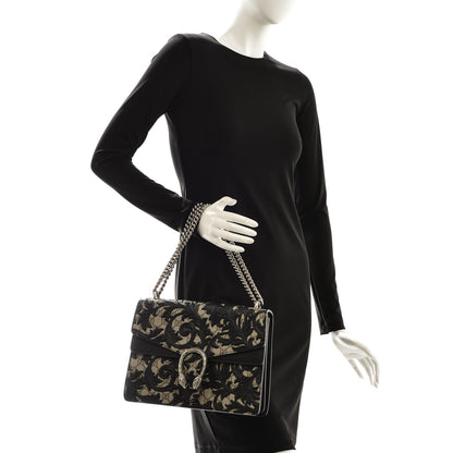 Gucci GG Supreme Monogram Arabesque Medium Dionysus Shoulder Bag Black 2 of 7
