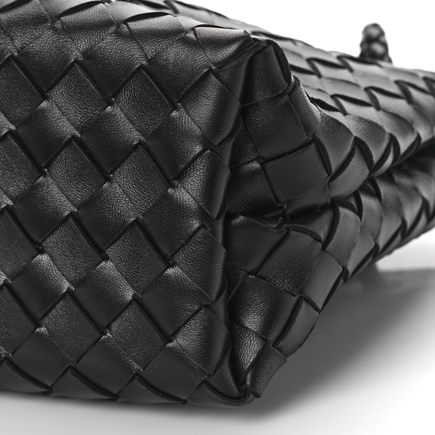 Nappa Intrecciato Small Andiamo Shoulder Bag Black