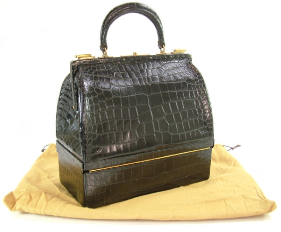 Crocodile Sac Mallette 26 Black