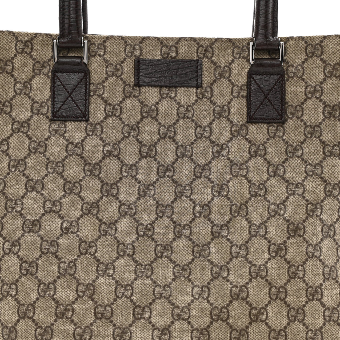 GG Plus Monogram Small Vertical Tote Dark Brown