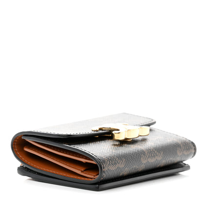 Celine Canvas Triomphe Compact Wallet Tan 4 of 8