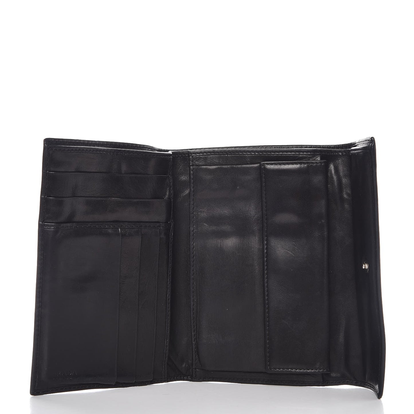 Nappa Tri Fold Wallet Black