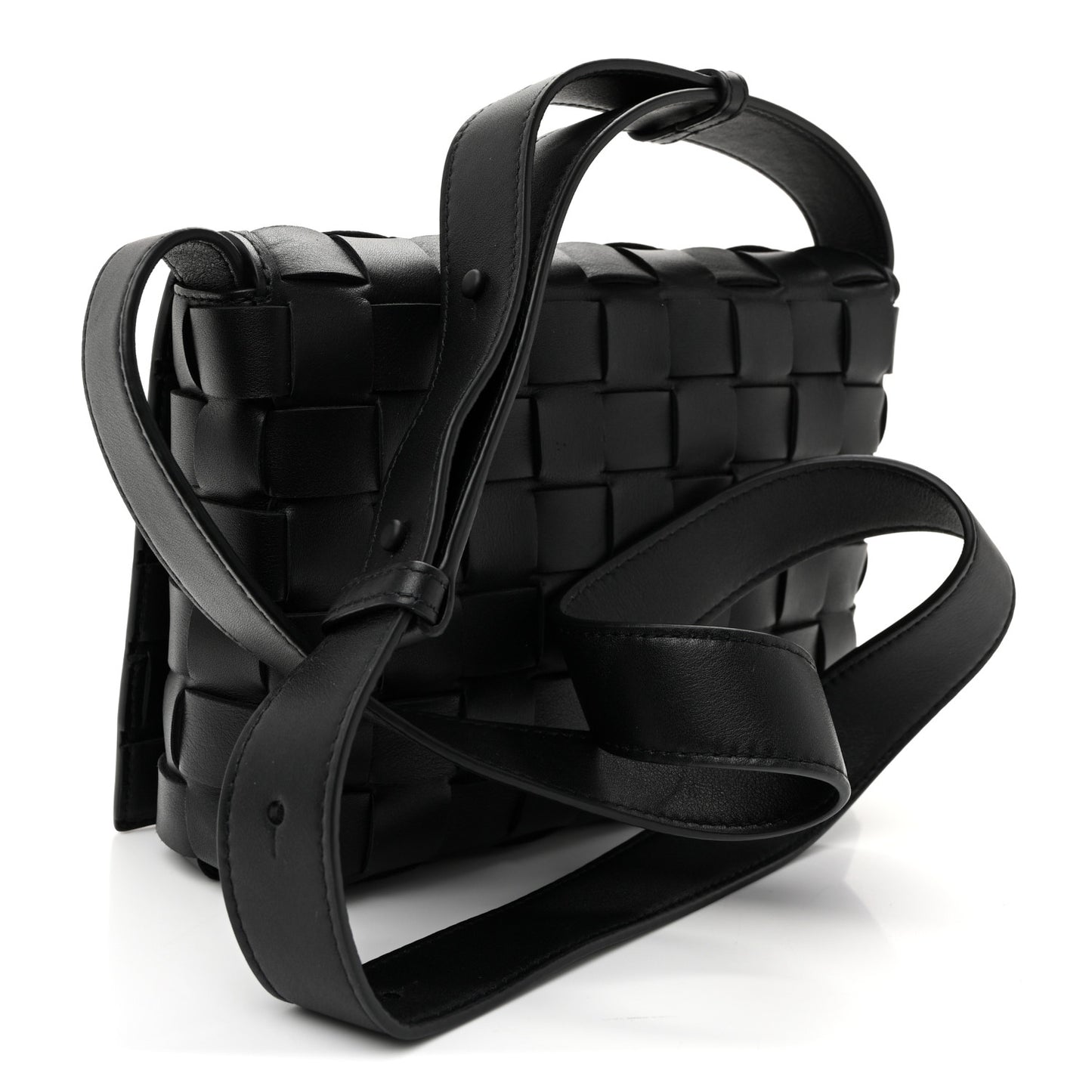 Nappa Intrecciato Orto Messenger Bag Black