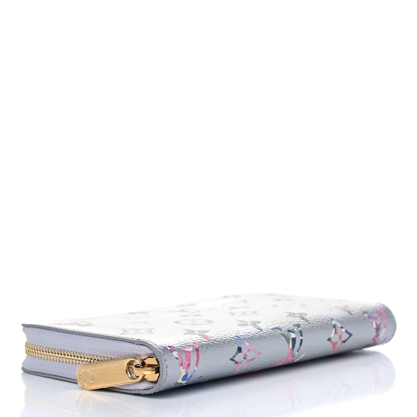 Metallic Monogram LV Garden Zippy Wallet Silver