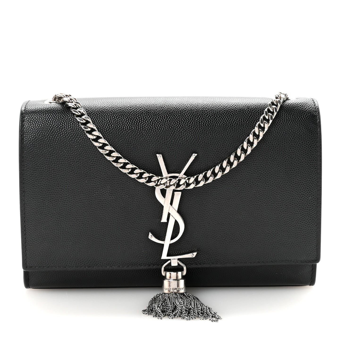 Grain De Poudre Small Classic Monogram Kate Tassel Satchel Black