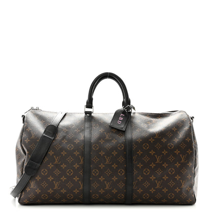 Louis Vuitton Monogram Macassar Keepall Bandouliere 55 1 of 11