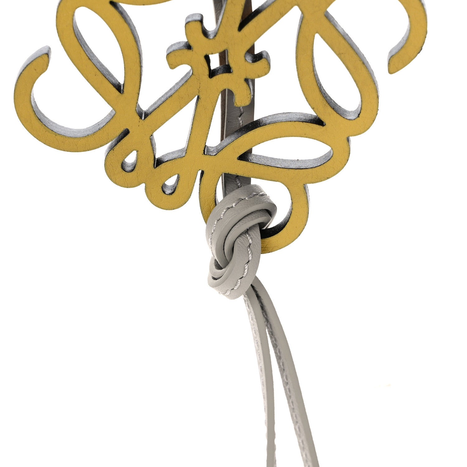 Loewe Calfskin Anagram Bag Charm Key Holder Yellow 4 of 5