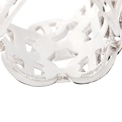 Hermes Sterling Silver GM Chaine d'Ancre Enchainee Band Ring 54 6.75 5 of 6