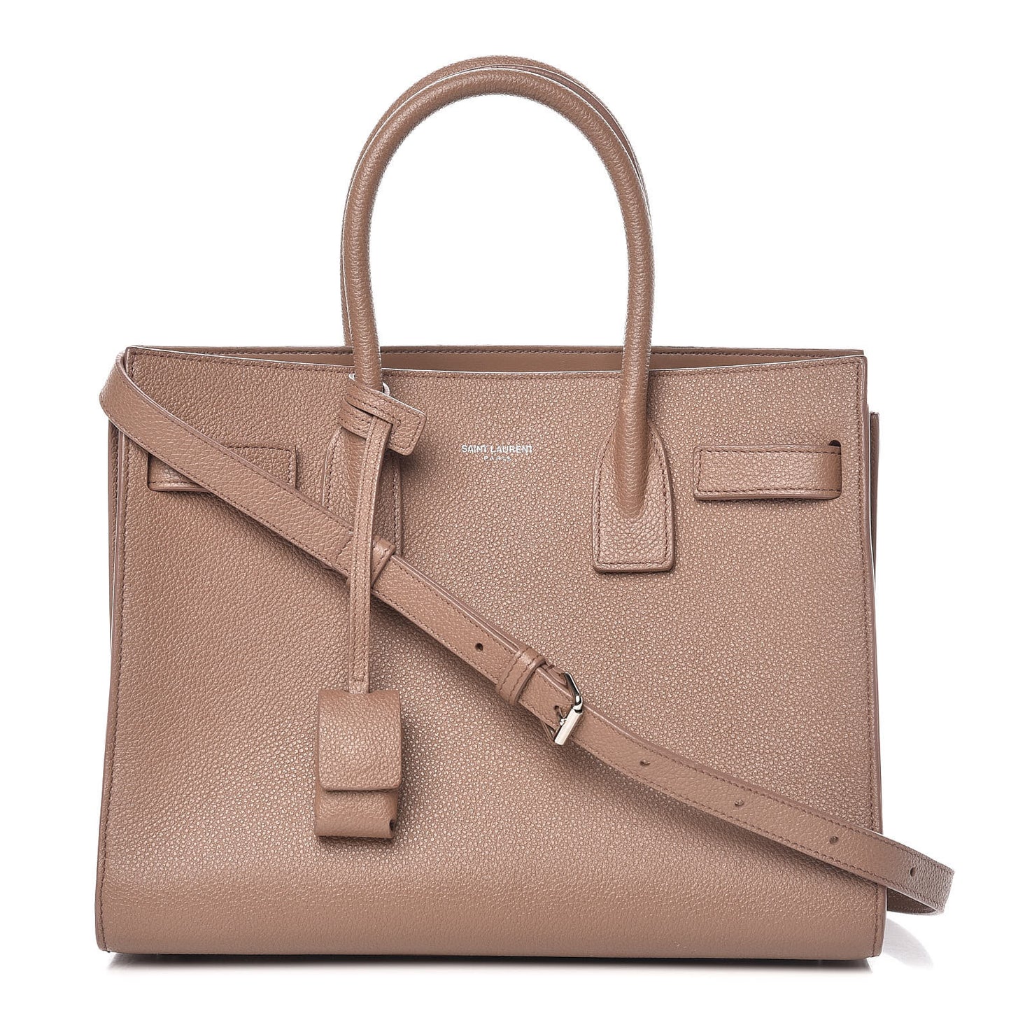 Grained Calfskin Baby Sac De Jour Taupe