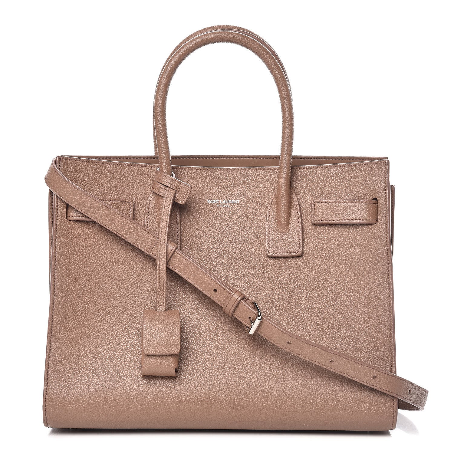 Saint Laurent Grained Calfskin Baby Sac De Jour Taupe 1 of 15