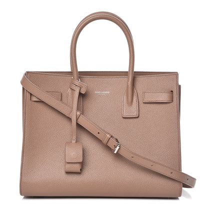 Saint Laurent Grained Calfskin Baby Sac De Jour Taupe 1 of 15