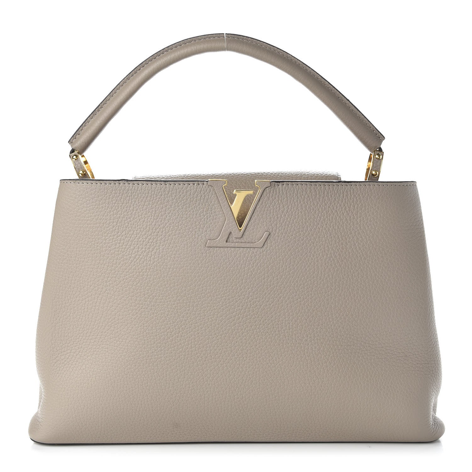 Louis Vuitton Taurillon Capucines MM Galet 1 of 9