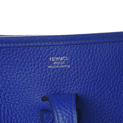 Hermes Taurillon Clemence Evelyne III PM Bleu Electrique 6 of 11