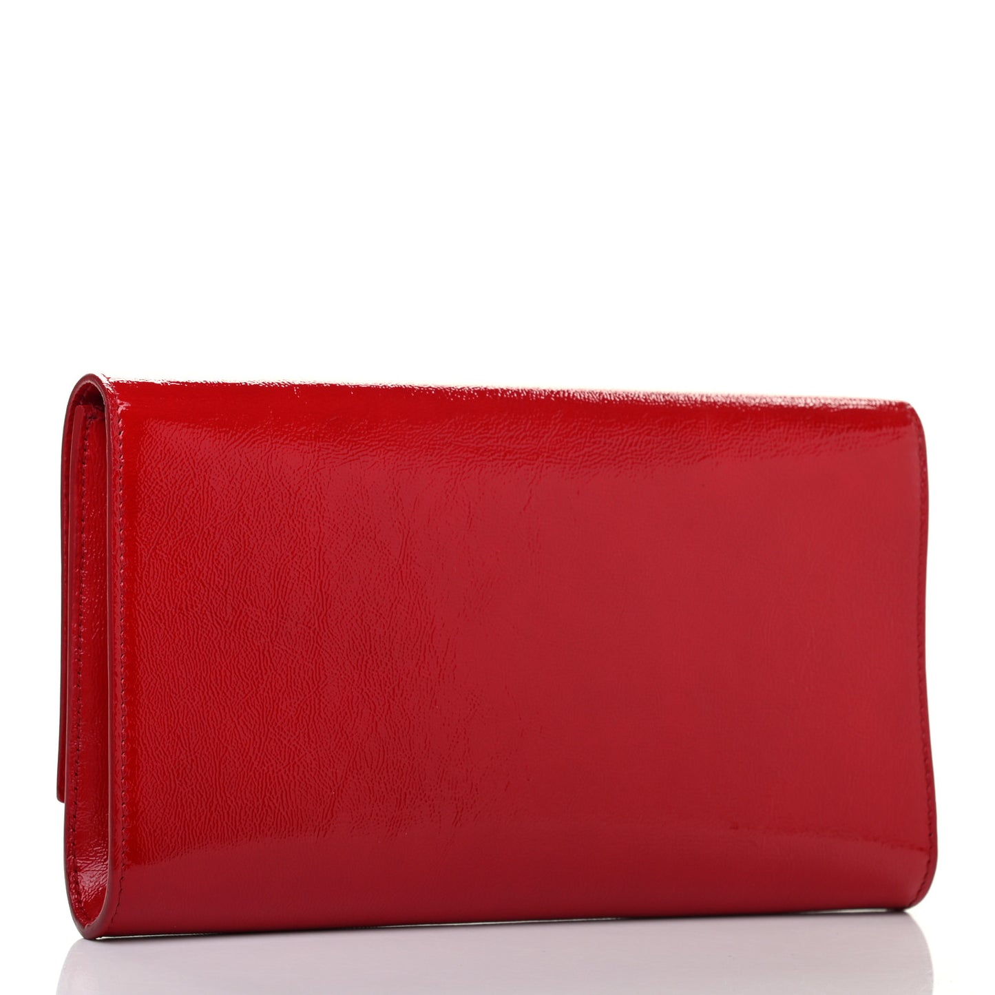 Textured Patent Monogram Large Belle De Jour Clutch Red