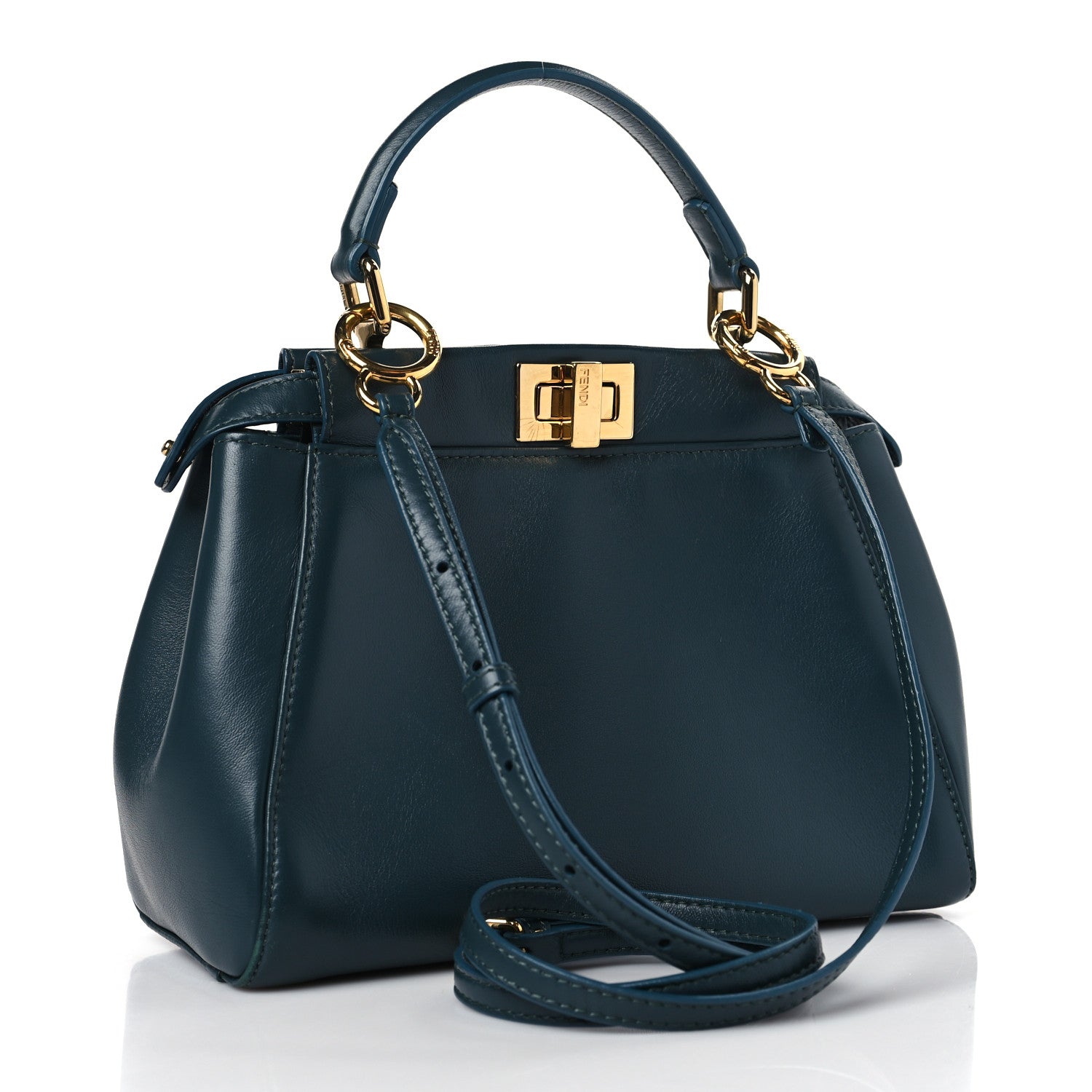 Fendi Nappa Mini Peekaboo Iconic Satchel Amazzonia 4 of 10