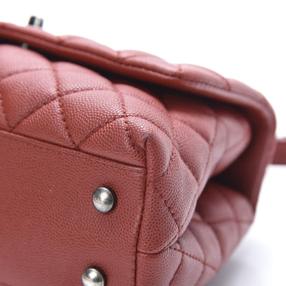 Chanel Caviar Quilted Mini Coco Handle Flap Dark Red 12 of 12
