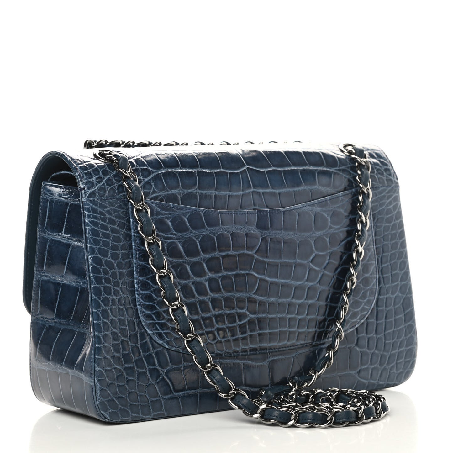 Alligator Jumbo Double Flap Blue