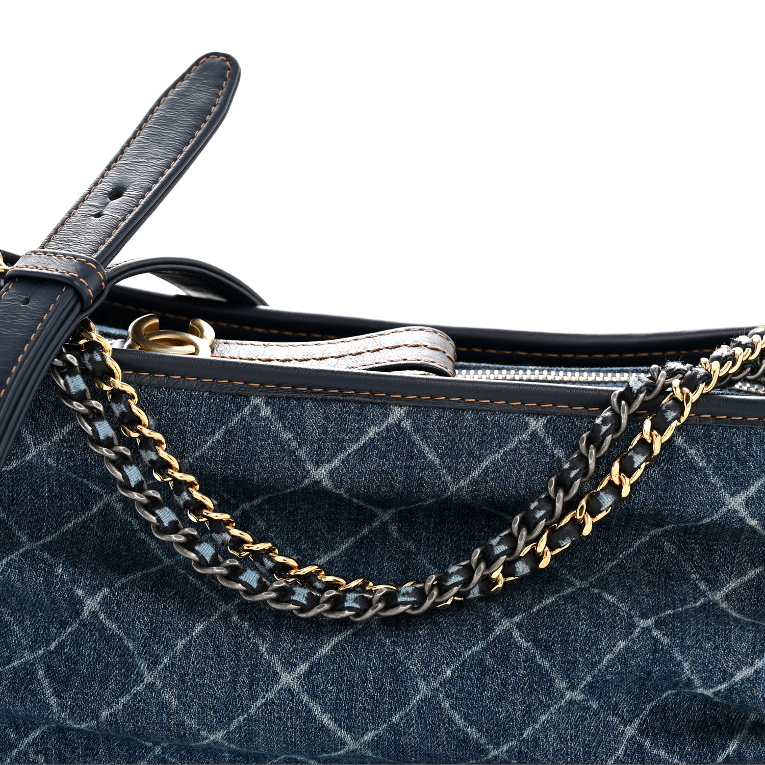 Chanel Denim Calfskin Medium Gabrielle Hobo Blue 8 of 13