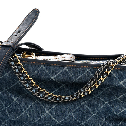 Chanel Denim Calfskin Medium Gabrielle Hobo Blue 8 of 13