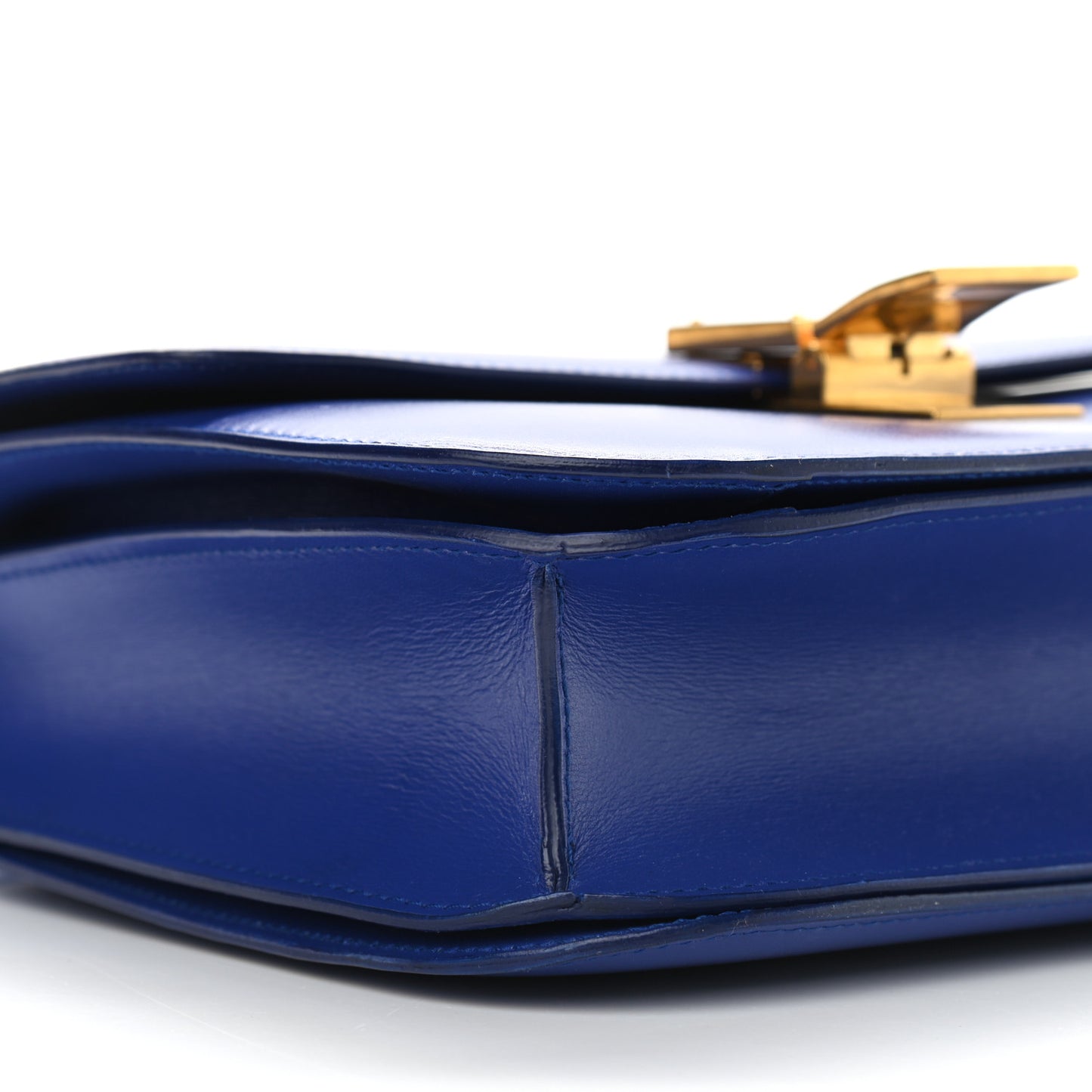 Smooth Calfskin Medium Classic Box Flap Bag Indigo
