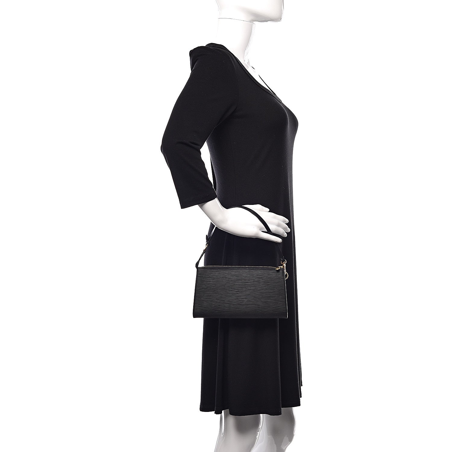 Louis Vuitton Epi Pochette Accessories 21 Black 2 of 10