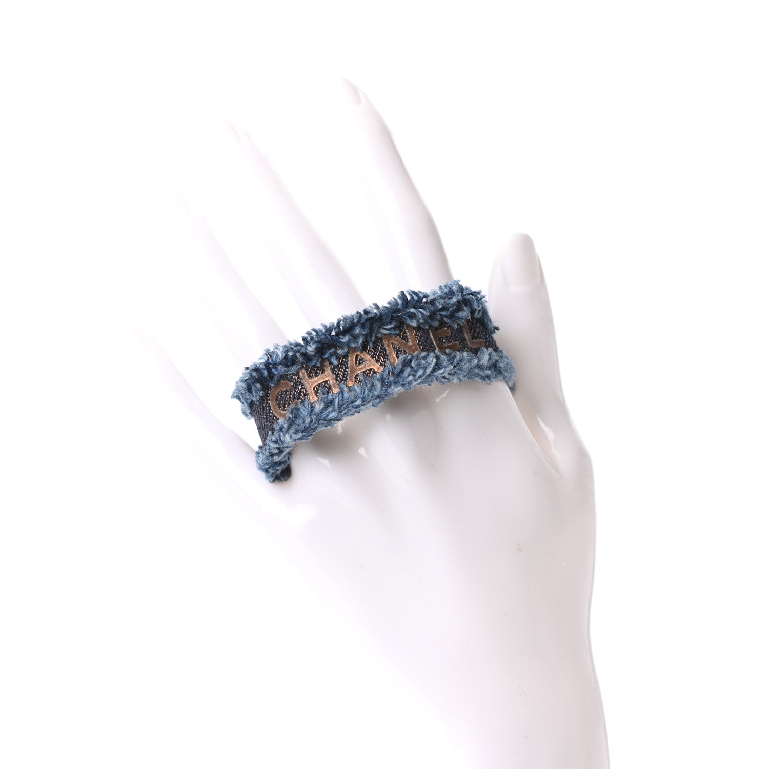 Chanel Denim Fringe Bracelet Blue 2 of 4