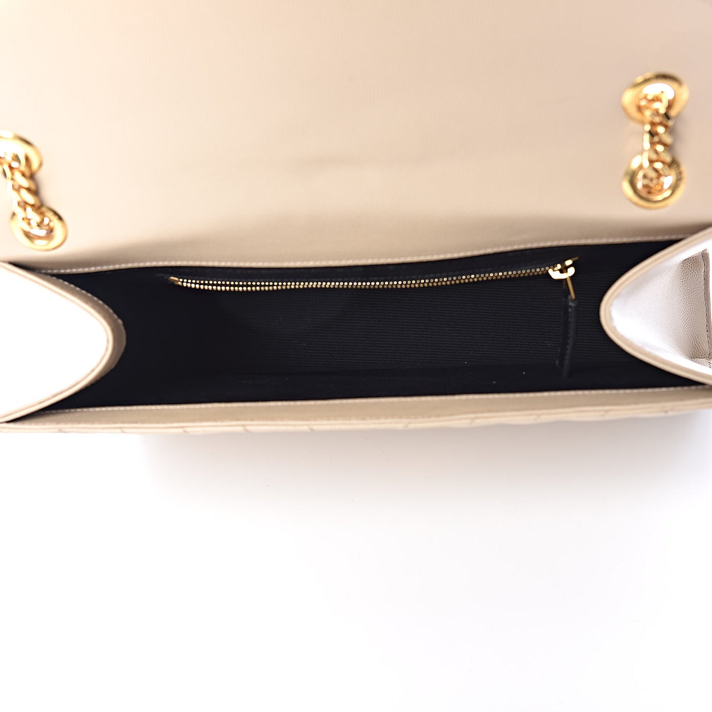 Grain De Poudre Matelasse Chevron Large Monogram Satchel Nude Powder