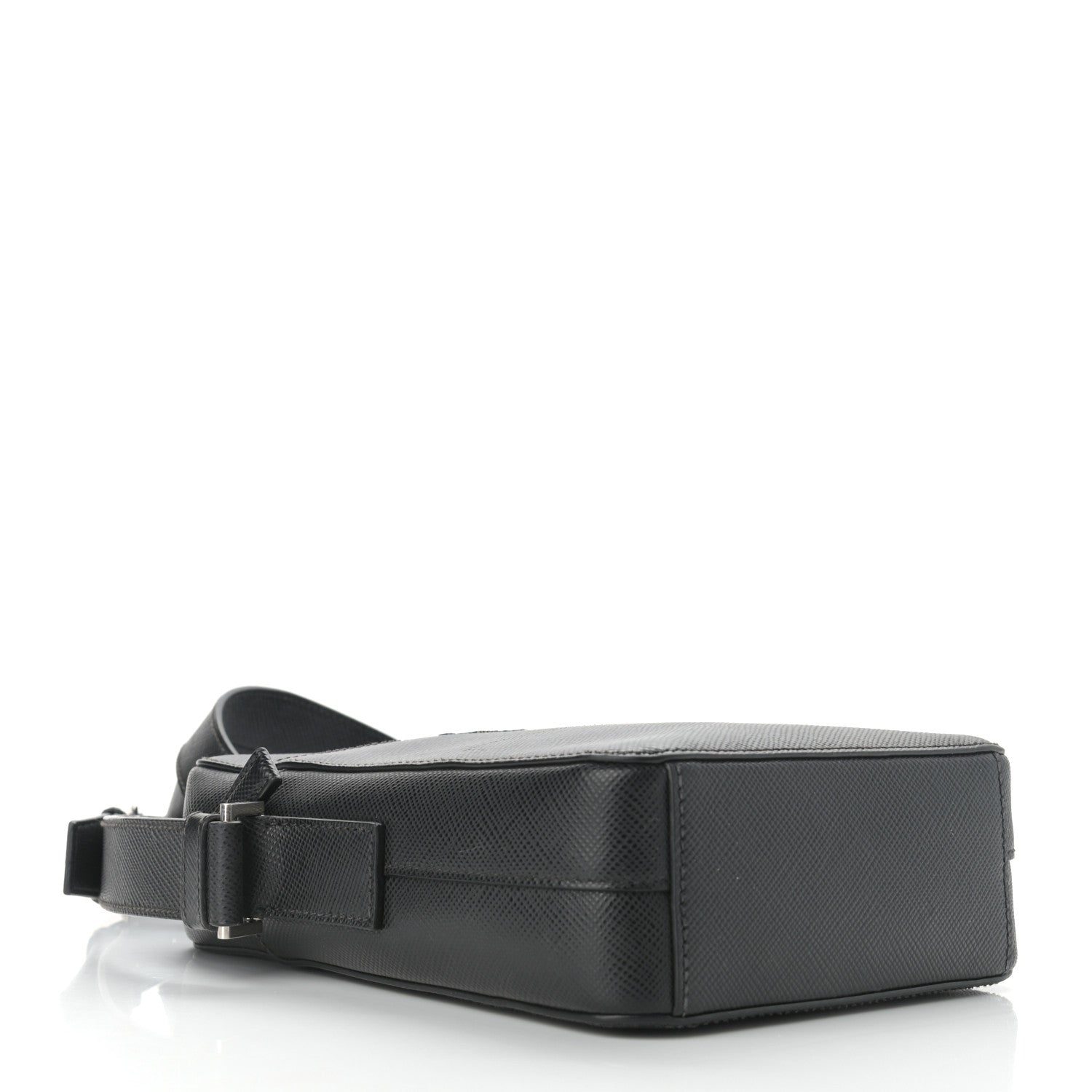 Prada Saffiano Flat Messenger Bag Black 3 of 11