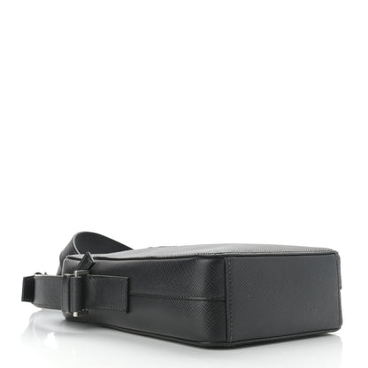 Prada Saffiano Flat Messenger Bag Black 3 of 11